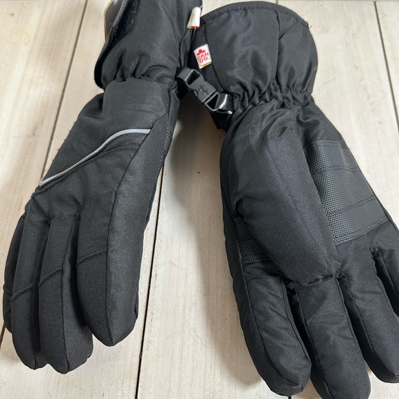Women’s /Men’s Hot Paws snow gloves SZ S/M P/M adjustable wrist band NWTS BLK - Picture 4 of 7